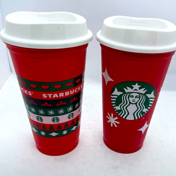 Starbucks Christmas Holiday 2020 Red Reusable Plastic Grande Cup 16oz - Picture 1 of 5